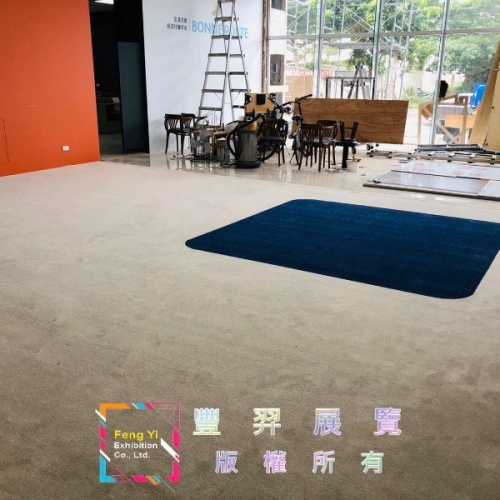 竹北汽車展示中心長毛地毯-摩登F1326灰色+602藍色...